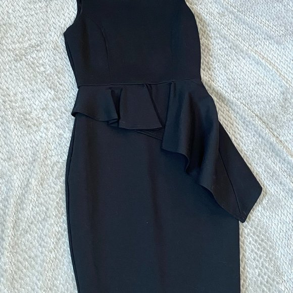 Lulu's Here and Vow Black Sleeveless Ruffled Bodycon Dress - Picture 4 of 7